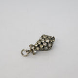 Victorian Sterling Silver Paste Set Pineapple Fruit Drop Pendant Antique c1860