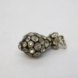 Victorian Sterling Silver Paste Set Pineapple Fruit Drop Pendant Antique c1860