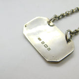 Edwardian Sterling Silver Claret Decanter Label Antique 1904 Birmingham