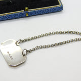 Edwardian Sterling Silver Claret Decanter Label Antique 1904 Birmingham