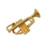9ct Yellow Gold Trumpet Musical Charm Pendant Vintage 1973 Birmingham