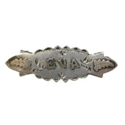 Victorian Sterling Silver 'Eva' Name Brooch Antique 1900 Birmingham