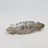 Victorian Sterling Silver 'Eva' Name Brooch Antique 1900 Birmingham