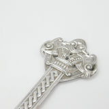 Norwegian .830 Silver Thune Anointing Spoon Nordic Patterns Antique c1920 Deco