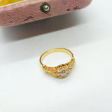 18ct Yellow Gold & 0.5ct Diamond Daisy Cluster Ring Vintage c1980 Handmade