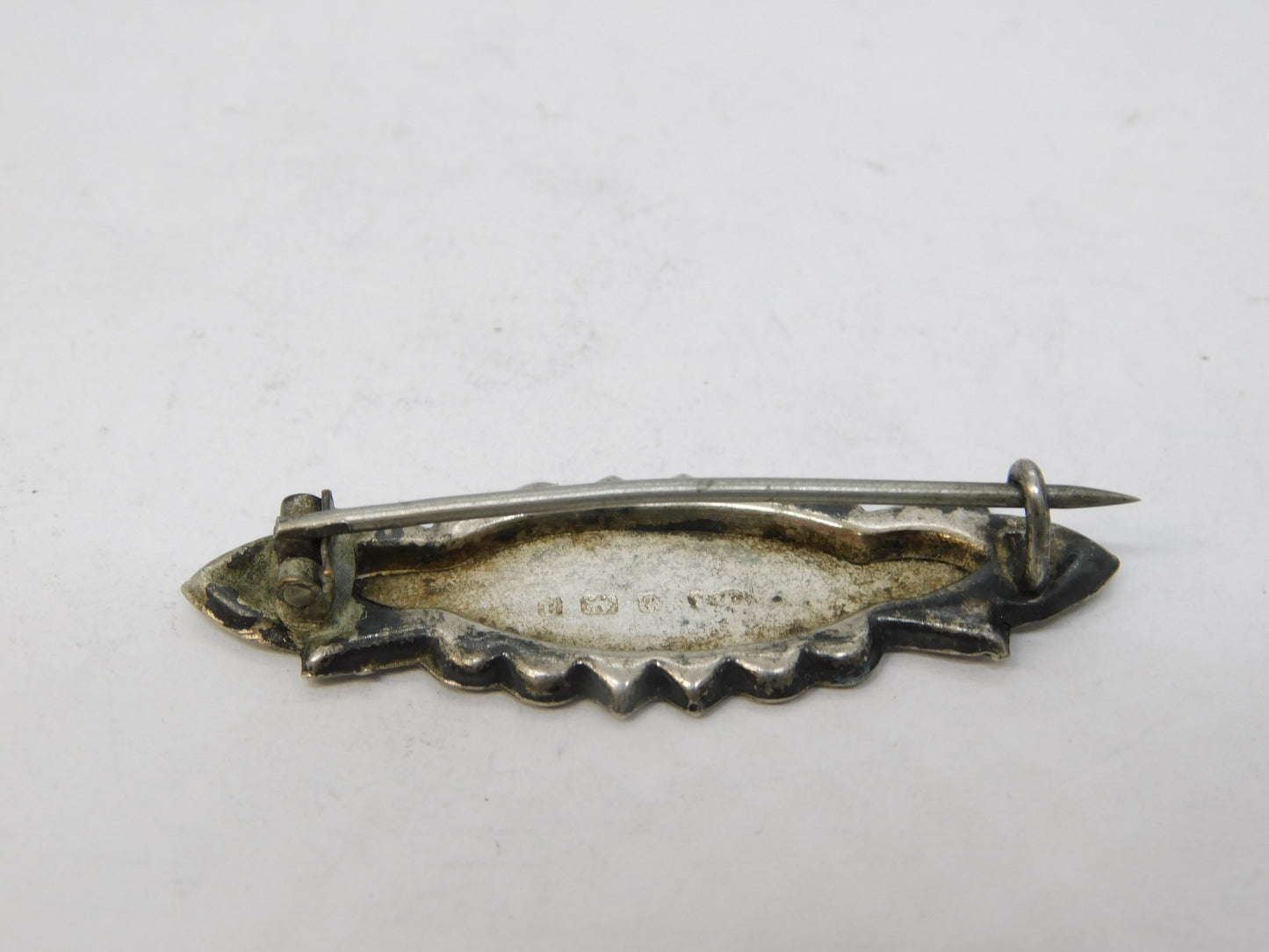 Victorian Sterling Silver 'Eva' Name Brooch Antique 1900 Birmingham