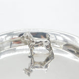 Victorian Sterling Silver Terrier Dog Smoking Ashtray Antique 1901 London