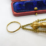 Georgian Gilt Metal & Pearl Shell Chatelaine Scent Bottle Antique c1830 Regency