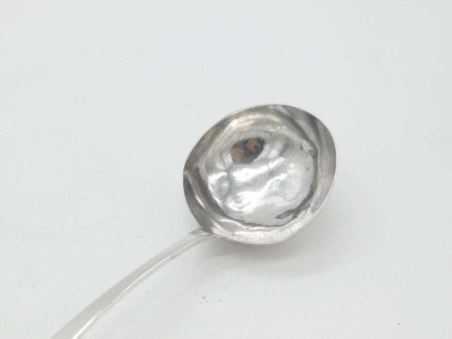 Irish Georgian Sterling Silver Crested Sauce Ladle 1803 Dublin John Power