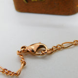 9ct Rose Gold Figaro Link Chain Necklace Vintage c2000 18" or 46cm Length