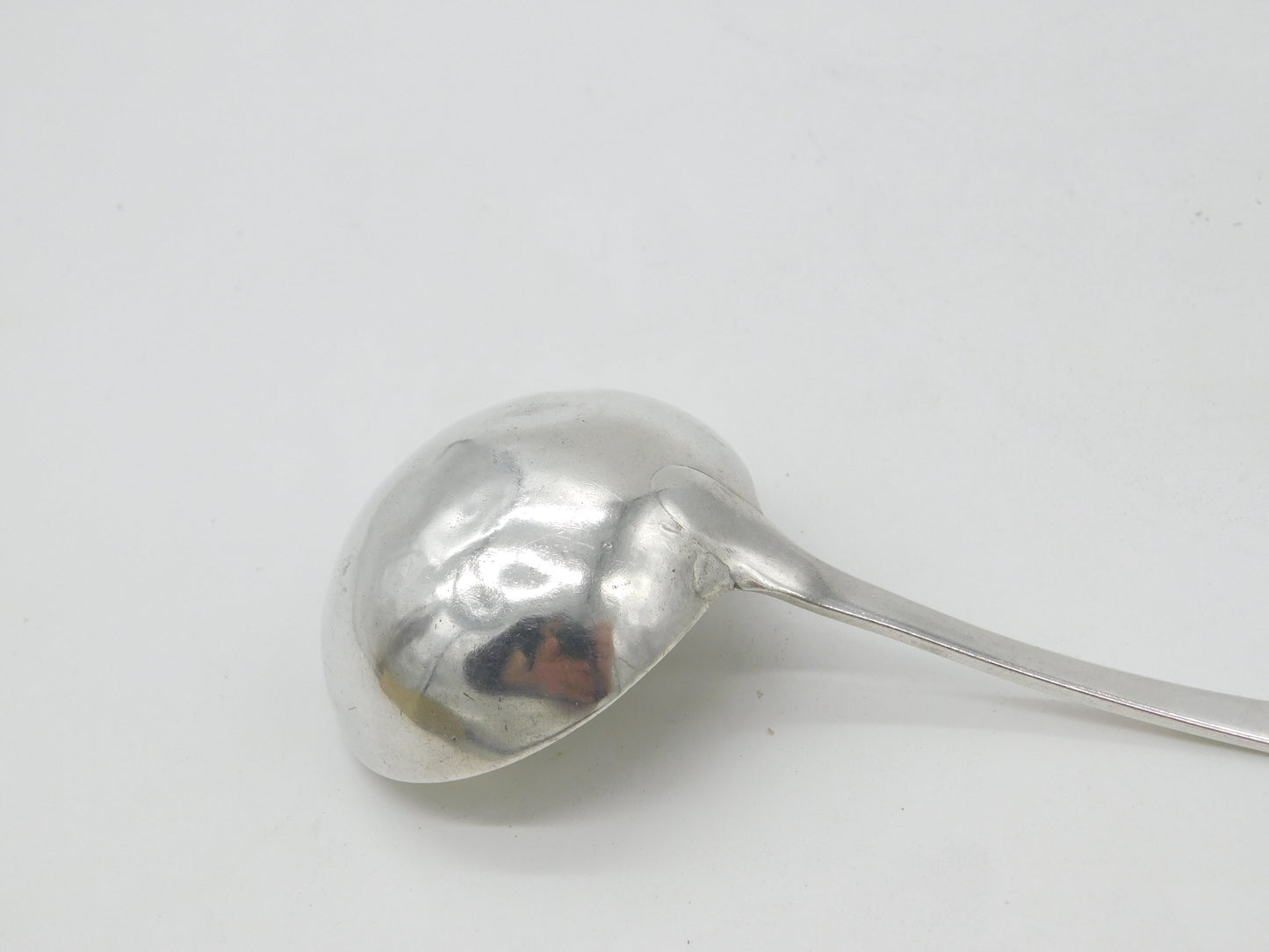 Irish Georgian Sterling Silver Crested Sauce Ladle 1803 Dublin John Power