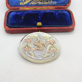 Victorian Sterling Silver & 9ct Yellow-Rose Gold Isle of Man Sweetheart Brooch