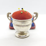 Edwardian Sterling Silver Trophy Cup Pin Cushion 1903 Sheffield Antique