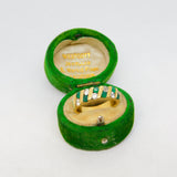 18ct Yellow Gold, Diamond & Emerald Dress Ring Vintage c1970