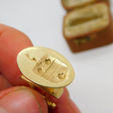 Georgian Cast 9ct Yellow Gold Heraldic Armorial Intaglio Seal Fob c1790 Antique