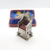 Edwardian Sterling Silver Coronation Throne Pin Cushion 1910 Birmingham Antique