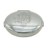 Victorian Sterling Silver Shell Form Push Button Snuff Box Antique Birmingham