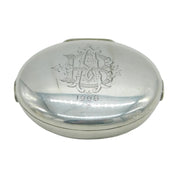 Victorian Sterling Silver Shell Form Push Button Snuff Box Antique Birmingham