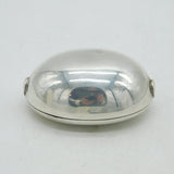 Victorian Sterling Silver Shell Form Push Button Snuff Box Antique Birmingham