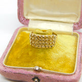 9ct Yellow Gold Essential Keeper Ring Vintage c1970 Size Q UK