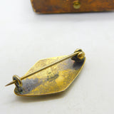 Norwegian Sterling Silver Gilt Guilloche Enamel Reindeer Brooch Antique c1940