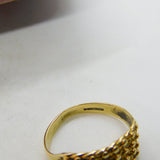9ct Yellow Gold Essential Keeper Ring Vintage c1970 Size Q UK