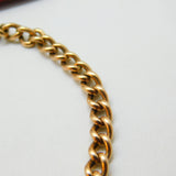 Victorian 9ct Rose Gold & Five-Stone Turquoise Curb Bracelet Antique c1890