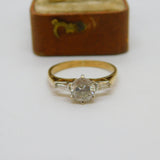9ct Yellow Gold & Spinel Set SOlitaire Engagement Ring Vintage c1980 Birmingham
