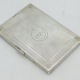 Boxed Sterling Silver Floral Pattern Card Case Antique 1861 Birmingham