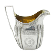 George III Sterling Silver Heraldic Crested Cream Jug Antique 1798 London