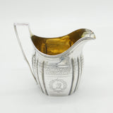 George III Sterling Silver Heraldic Crested Cream Jug Antique 1798 London