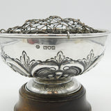 Victorian Sterling Silver Floral Pattern Rose Bowl Trophy Antique 1898 London