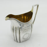 George III Sterling Silver Heraldic Crested Cream Jug Antique 1798 London