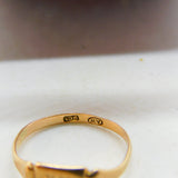 9ct Rose Gold Monogram Initial Signet Ring Antique c1920 Art Deco Size L UK