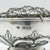 Victorian Sterling Silver Floral Pattern Rose Bowl Trophy Antique 1898 London