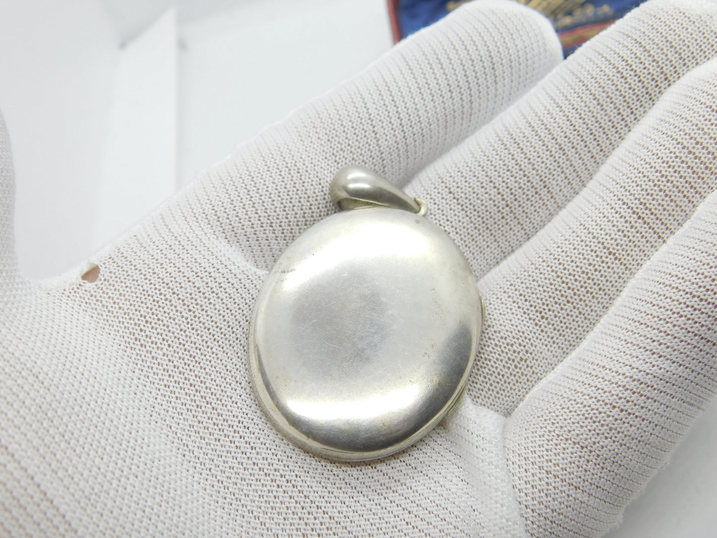 Victorian Sterling Silver Sweetheart Locket with Baby Picture & Hair Lock c1880