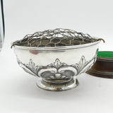 Victorian Sterling Silver Floral Pattern Rose Bowl Trophy Antique 1898 London