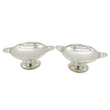 A.E Jones Pair of Sterling Silver Arts & Crafts Tazzas Antique 1919 Birmingham