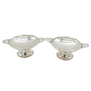 A.E Jones Pair of Sterling Silver Arts & Crafts Tazzas Antique 1919 Birmingham