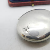 Large Victorian Sterling Silver Floral Pattern Locket 1898 Birmingham Antique