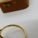 9ct Yellow Gold Large Faceted Citrine Cocktail Ring Vintage 1964 Birmingham