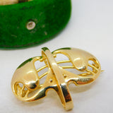 Murrle Bennett 9ct Gold Art Nouveau Leaf Form Brooch Antique c1910 Edwardian