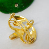 Murrle Bennett 9ct Gold Art Nouveau Leaf Form Brooch Antique c1910 Edwardian