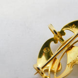 Murrle Bennett 9ct Gold Art Nouveau Leaf Form Brooch Antique c1910 Edwardian