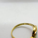 Victorian 18ct Yellow Gold, Diamond & Sapphire Crossover Ring Antique c1890
