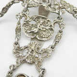 Victorian Sterling Silver Art Nouveau Sewing Chatelaine Antique 1889 London