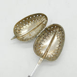 Victorian Sterling Silver 'Teaette' Tea Strainer Spoon Antique 1892 London