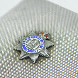 WWII Sterling Silver & Enamel Devonshire Regiment Mirror Compact Antique