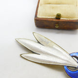 Norwegian Sterling Silver Guilloche Enamel Explosion Brooch Antique c1940