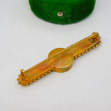 18ct Gold, Woven Hair Set Mourning Brooch 'Florence, 4th August 1911' Antique